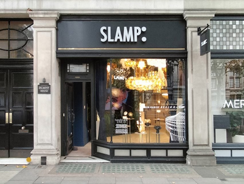 Front of Slamp store