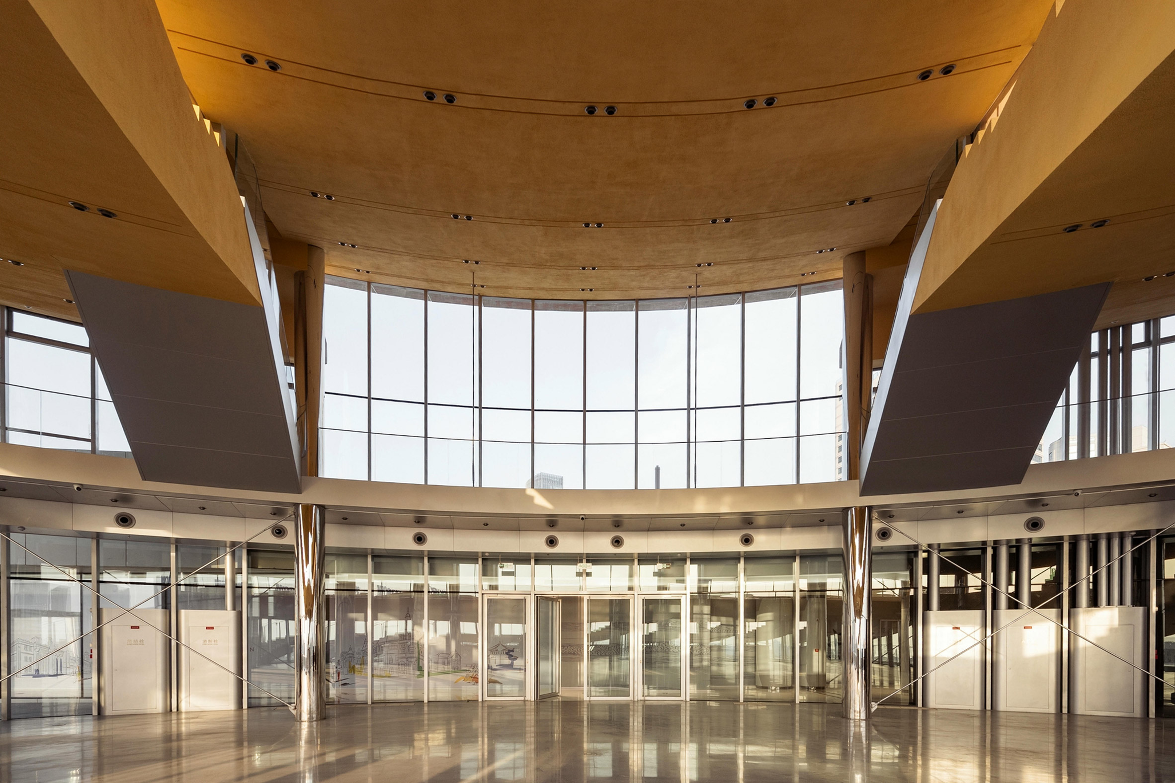 Bright hall within Hisense Plaza Skybowl extension by Society Particular