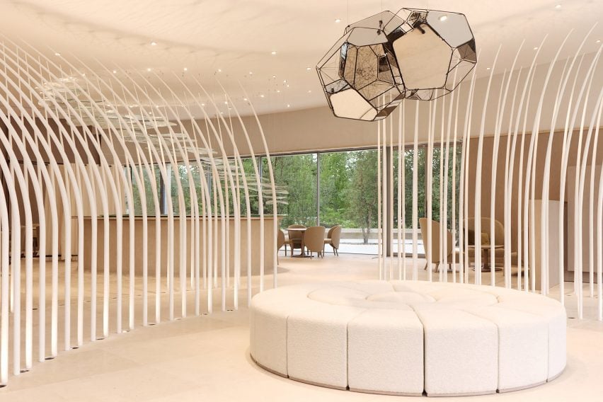 Interior view of Nicolas Ruinart Pavilion in Reims