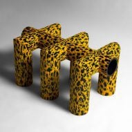 Rik van Veen transforms old gas pipes into spotted Leopard bench