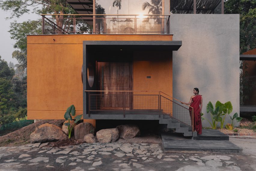 Front porch at URUL house in Kerala