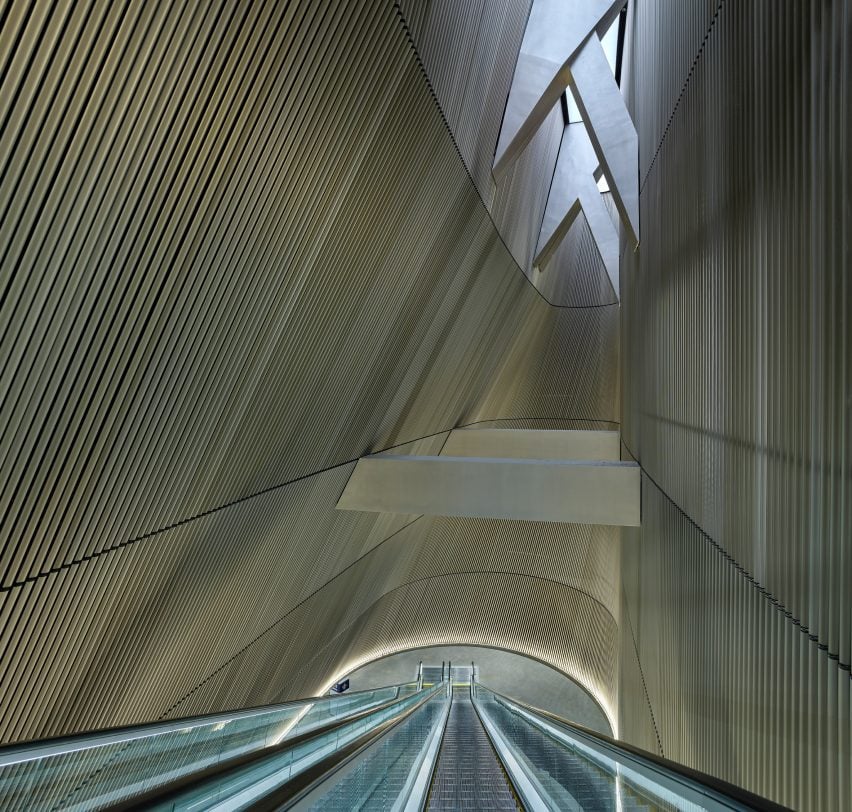 Atrium with aluminium cladding