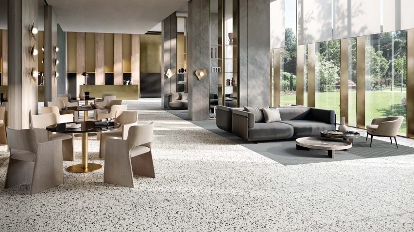 Terrazzotech Bianco tile by Casalgrande Padana