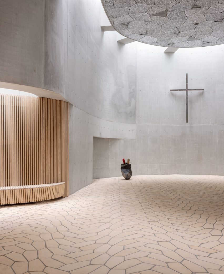 Concrete church interior