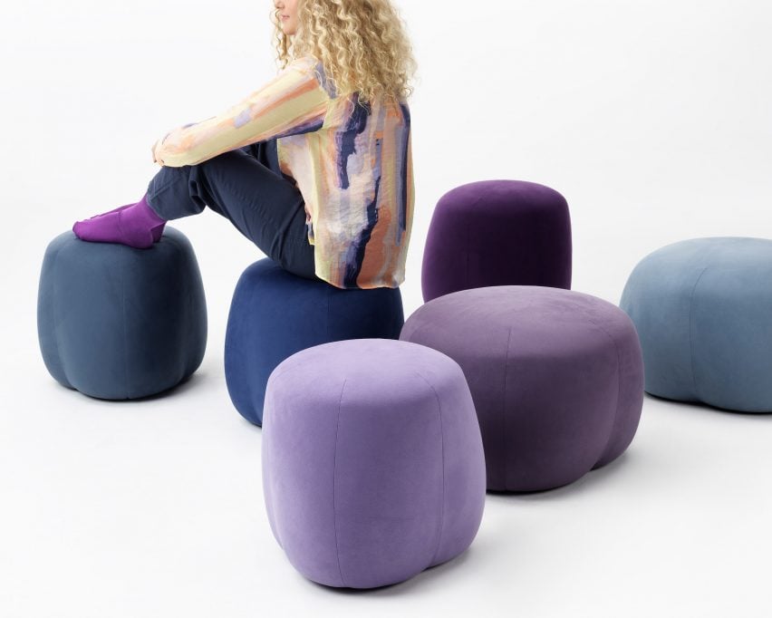 Stools in various colours