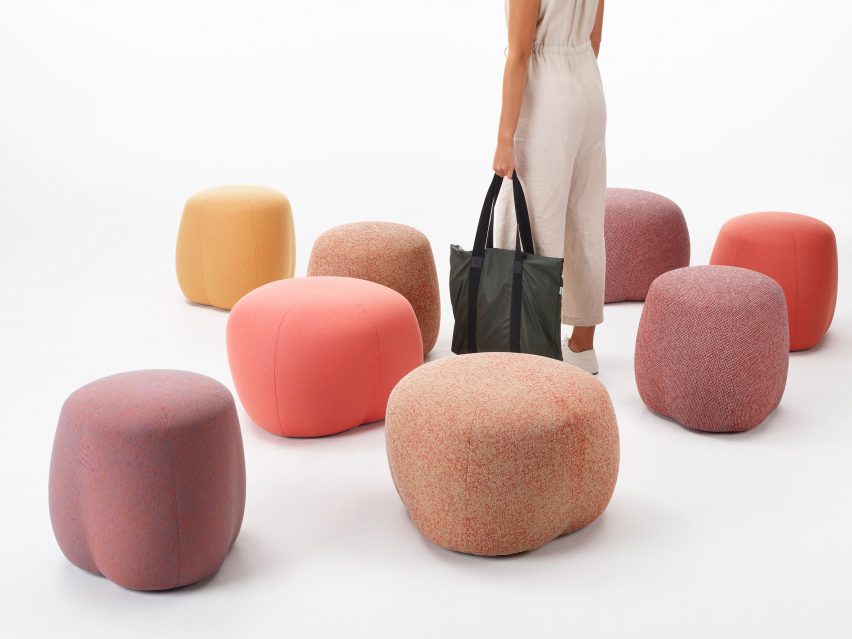 Stools in various colours