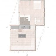 First floor plan of Wooden House by Moke Architekten