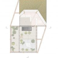 Terrace plan of Wooden House by Moke Architekten