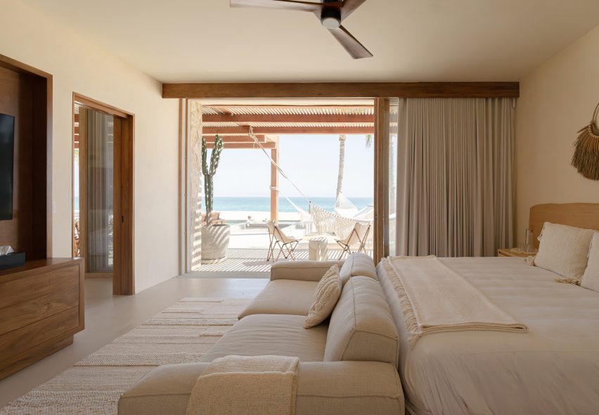 Bedroom space within Casa Suna