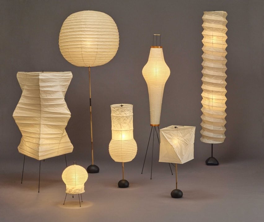 Akari lamps in different shapes