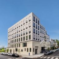 GRT Architects expands New Jersey warehouses into residences with white brick addition