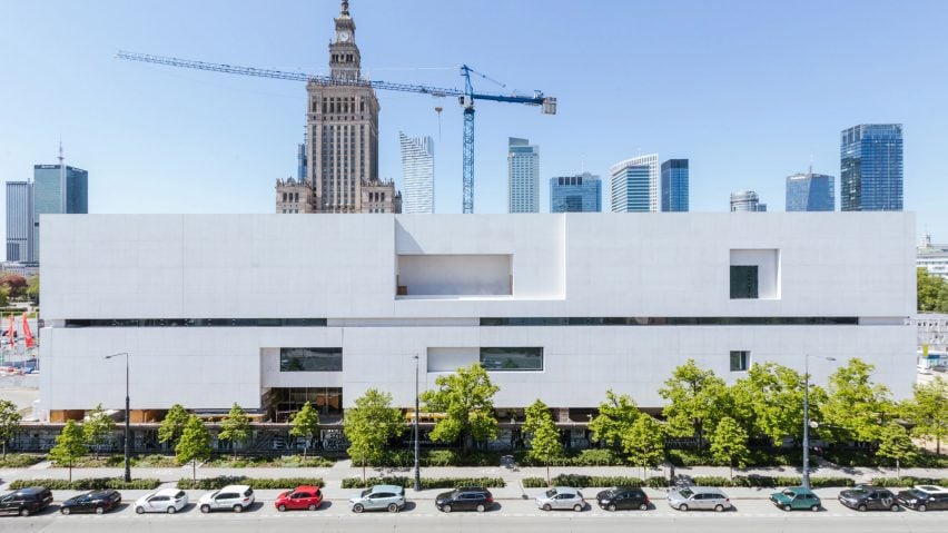 Exterior of Museum of Modern Art (MSN) in Warsaw