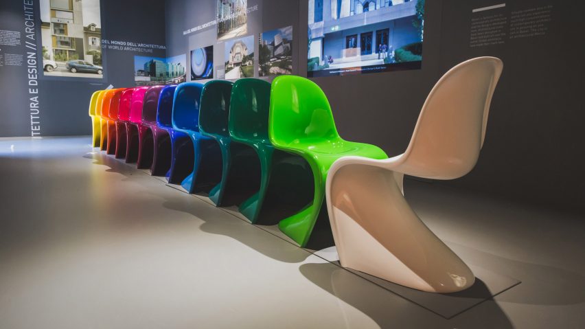 Colourful Panton chairs