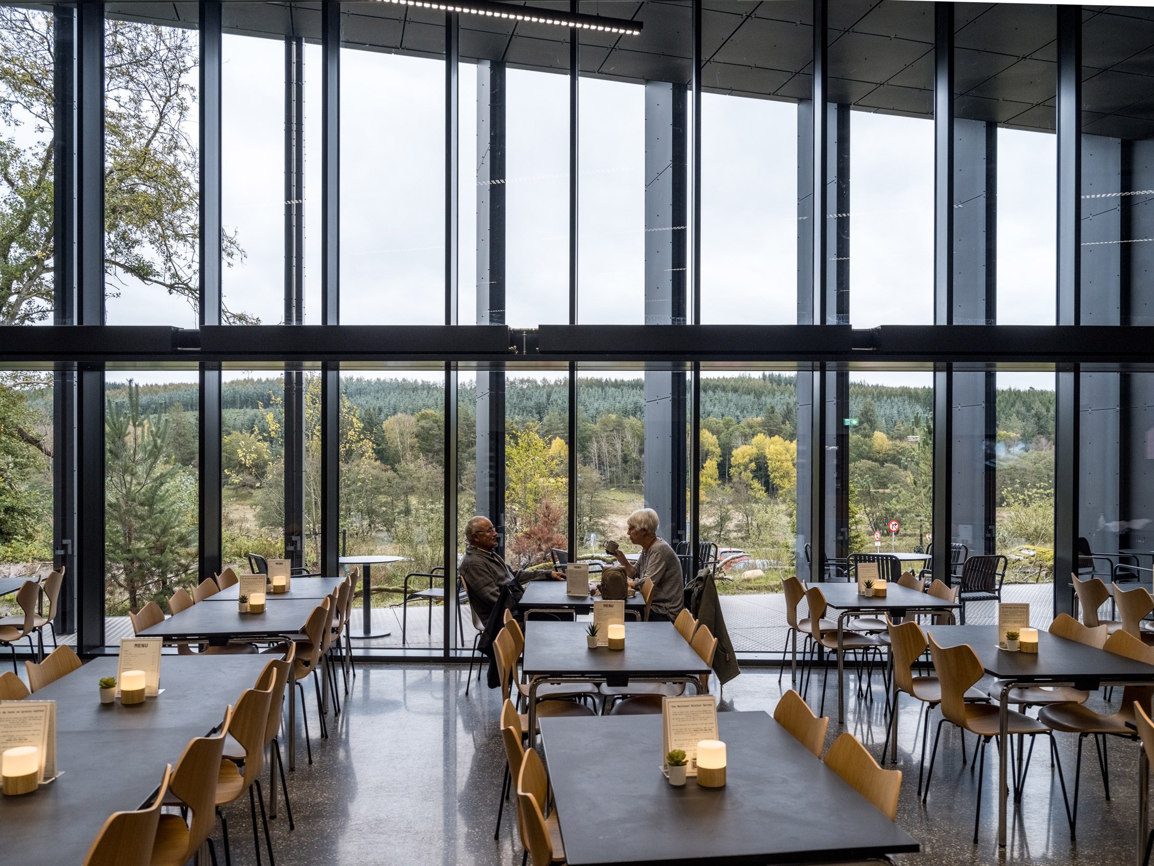 Cafe interior within the Cold War Museum Regan Vest in Denmark