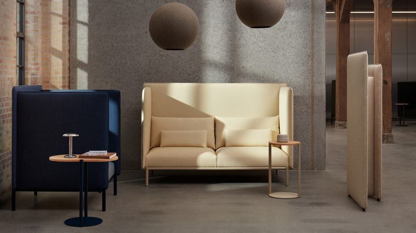 Akunok acoustic seating by Maja Ganszyniec for Abstracta