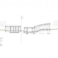 Section of Qiaochengbei Park Visitor Centre by Atelier Xi