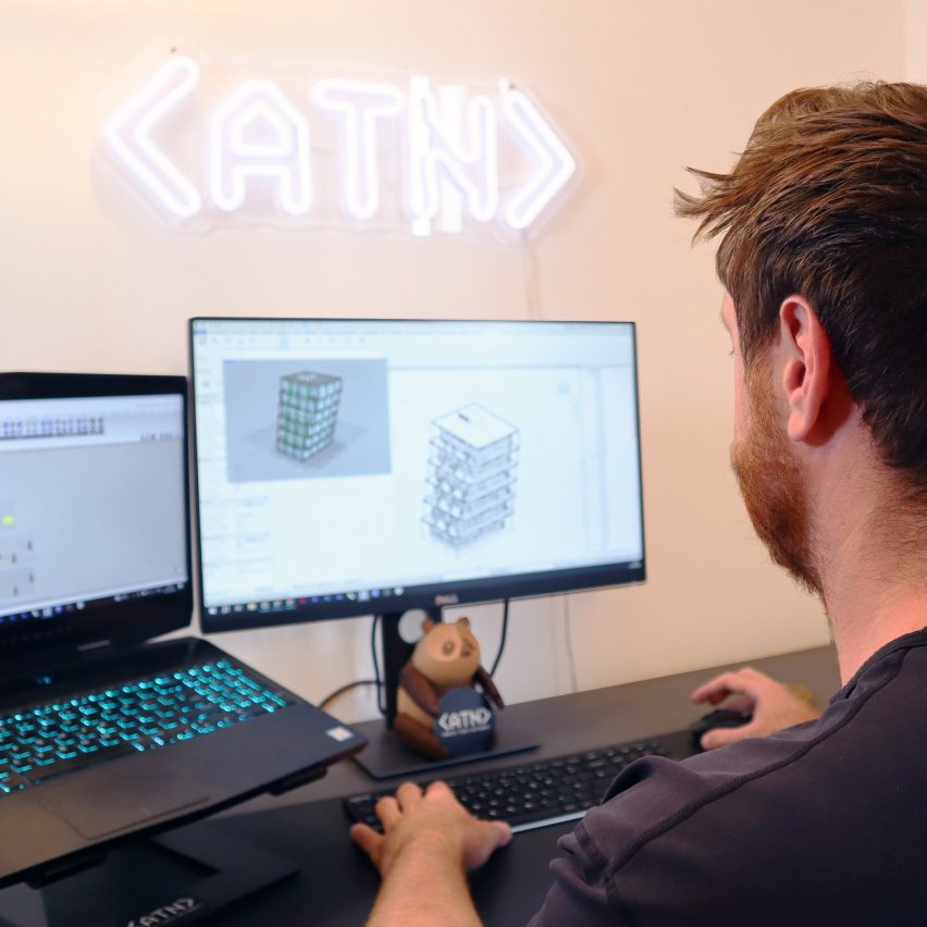 a person completing an online architecture course