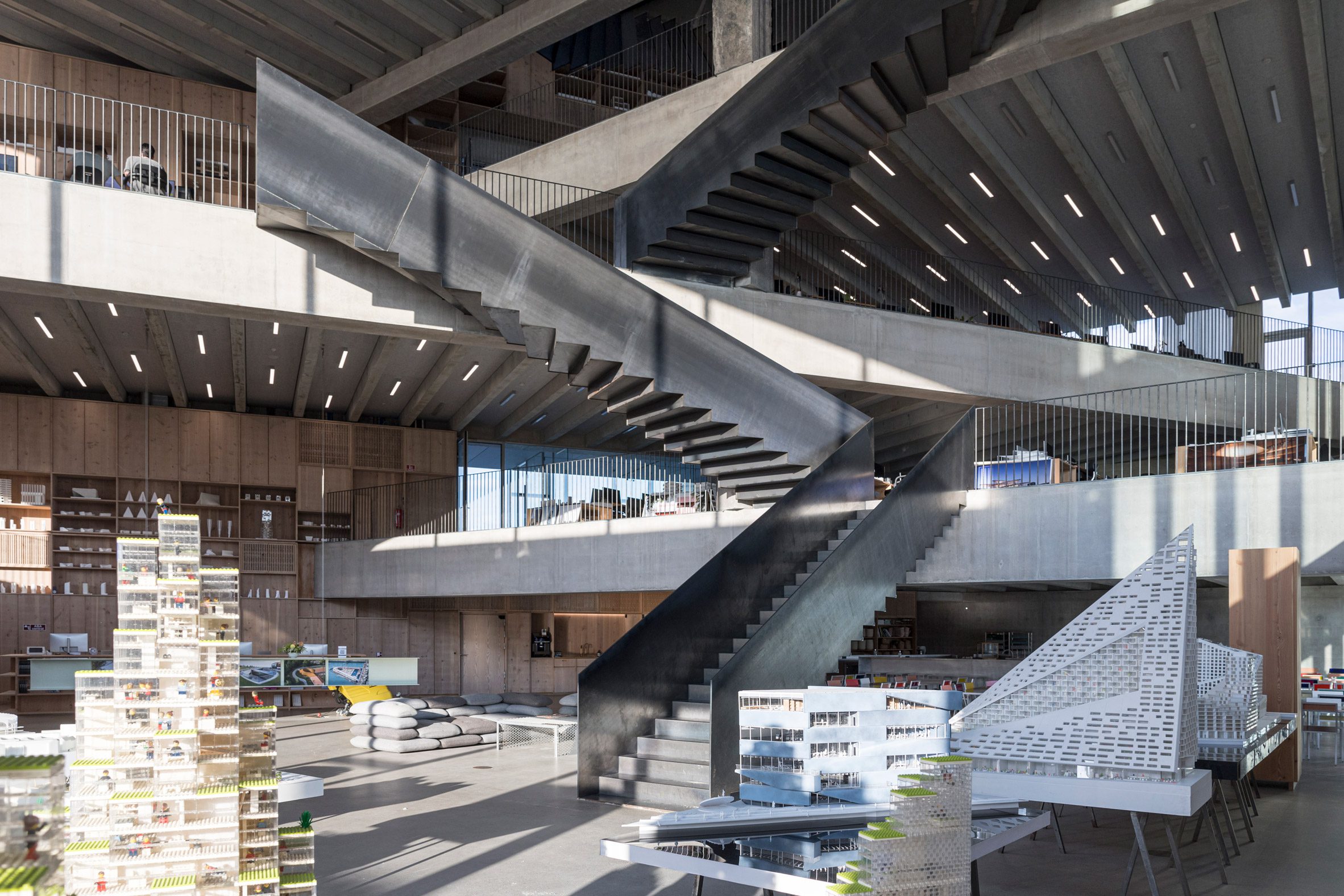 Interior view of BIG headquarters in Copenhagen