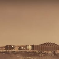 Rendering of the Mars Dune Alpha Habitat on Mars