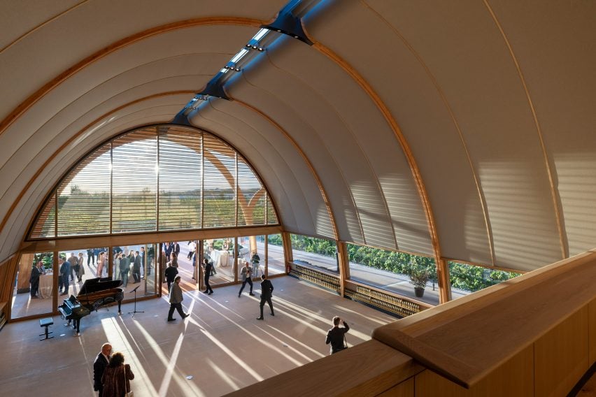 interior of visitor centre at Bodegas Faustino winery by Foster + Partners