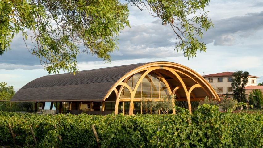 Visitor centre at Bodegas Faustino winery by Foster + Partners