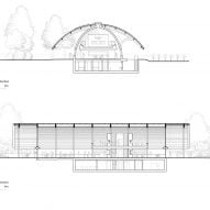 Sections of visitor centre at Bodegas Faustino winery by Foster + Partners