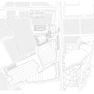 Site plan of visitor centre at Bodegas Faustino winery by Foster + Partners