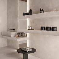 Shelves from Casalgrande Padana's Aquatio collection