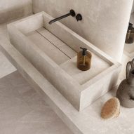 Wide basin from Casalgrande Padana's Aquatio collection