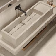 Wide basin from Casalgrande Padana's Aquatio collection