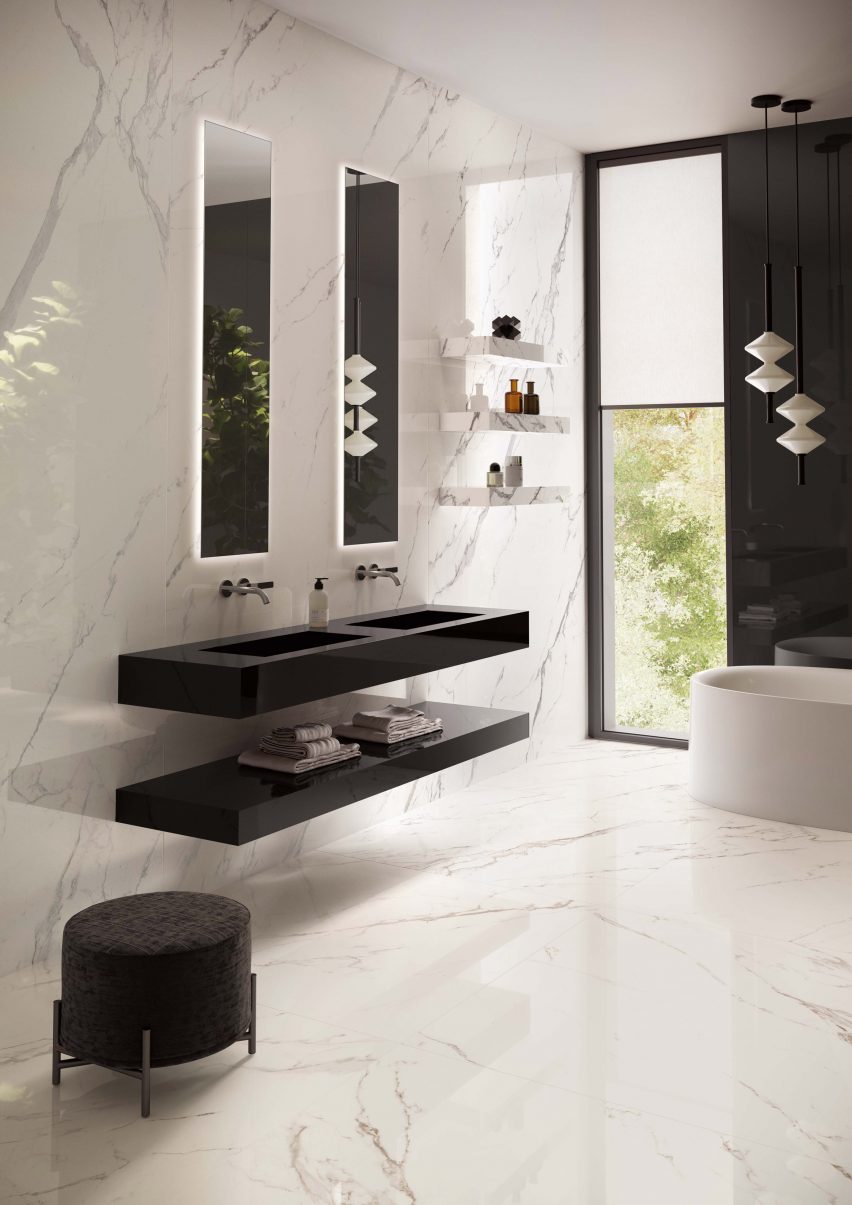 Double sink from Casalgrande Padana Aquatio collection