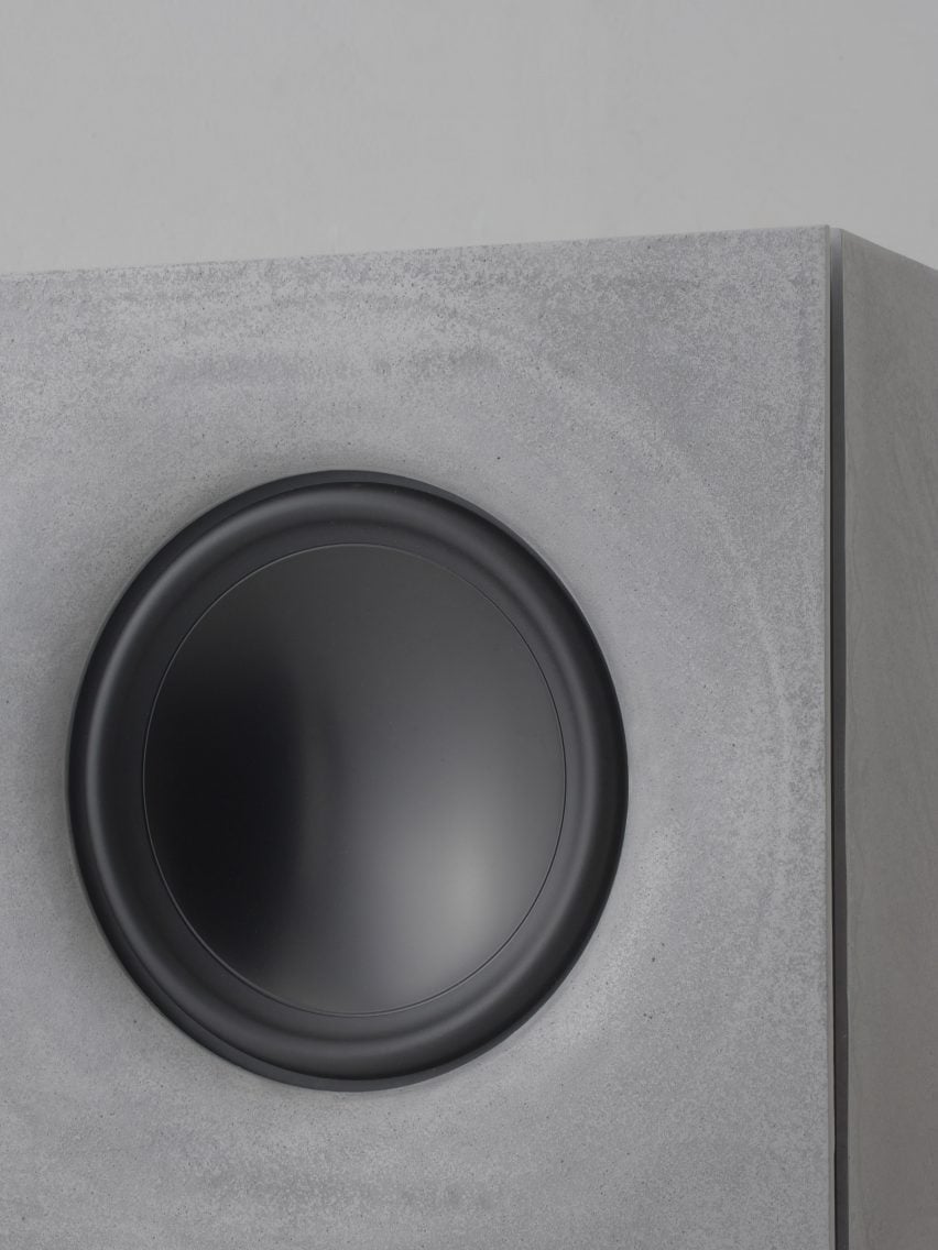 Subwoofer on back of speaker