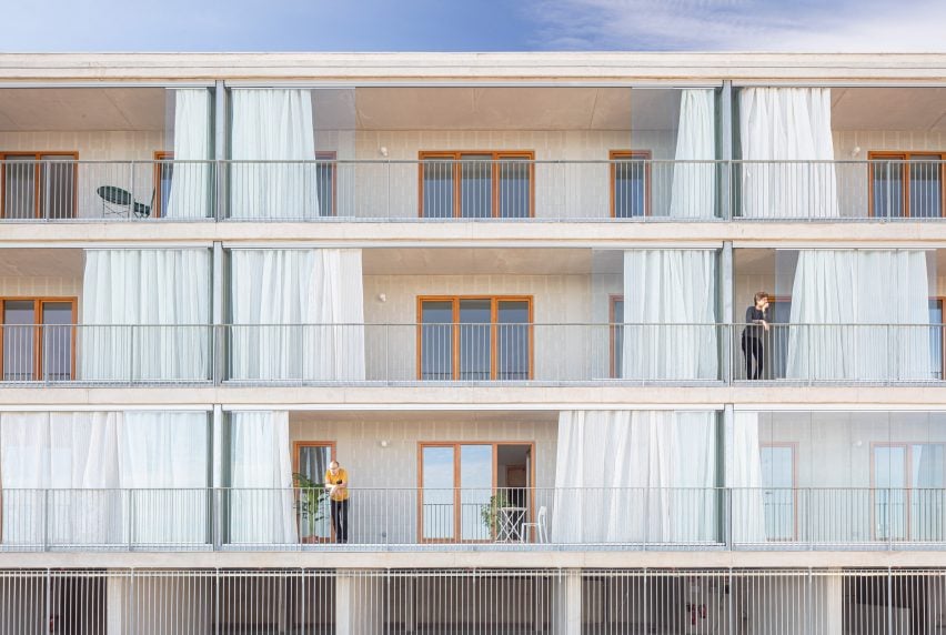 Balcony view of the apartments