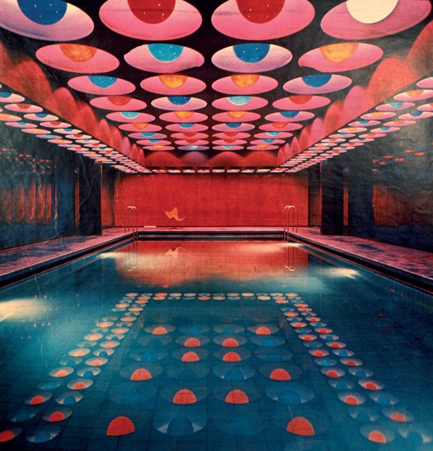 Swimming pool of Der Spiegel publishing house by Verner Panton