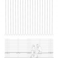 Detail drawing of Temporary Storage Garden pavilion by Semester Studio