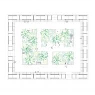 Floor plan of Temporary Storage Garden pavilion by Semester Studio