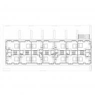 Buitenplaats Koningsweg housing second floor plan by MVRDV