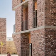 Brick apartment building