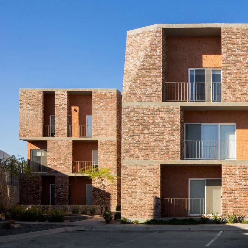 Brick apartment building