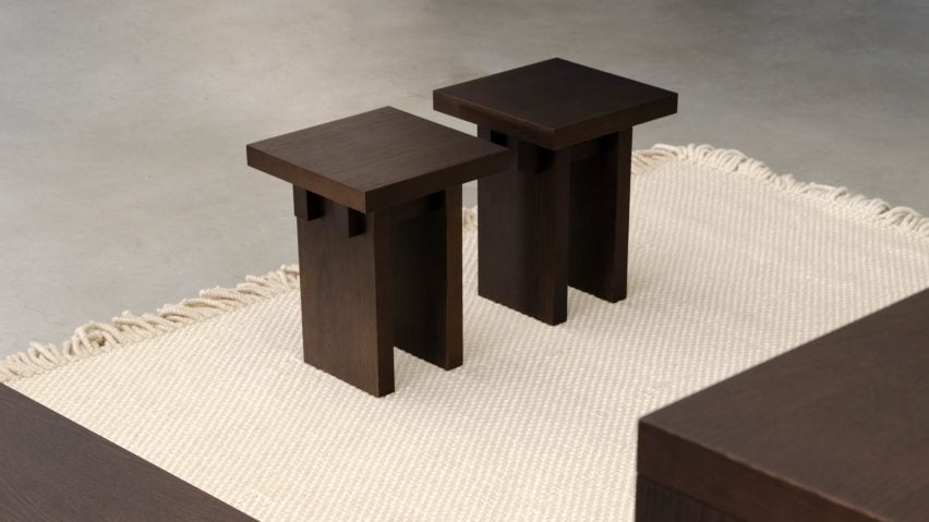 Essence coffee table and stool by Norm Architects for True Design