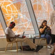 People sitting in library