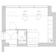 Floor plan of Van Laethem Architecten's garden studio