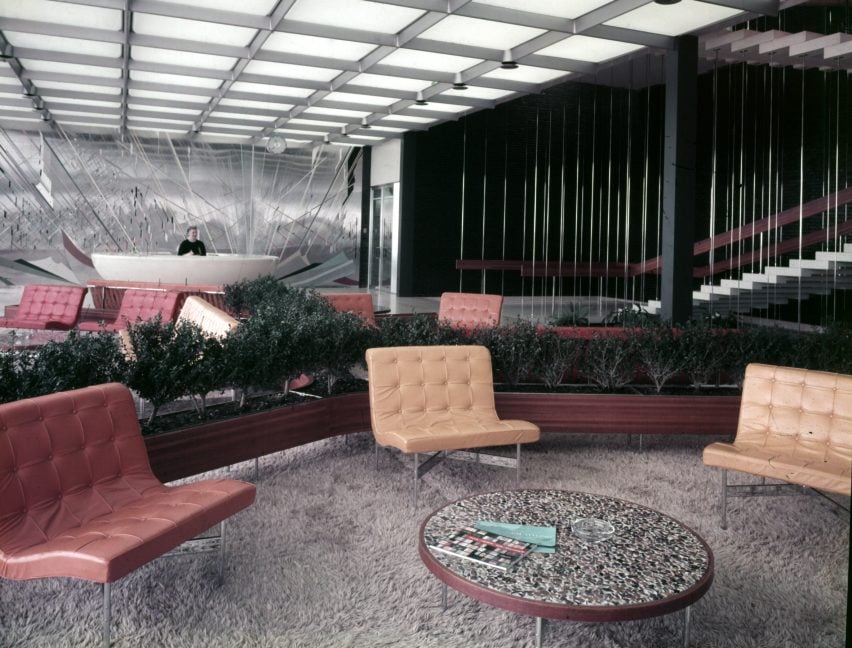 Furniture at General Motors headquarters