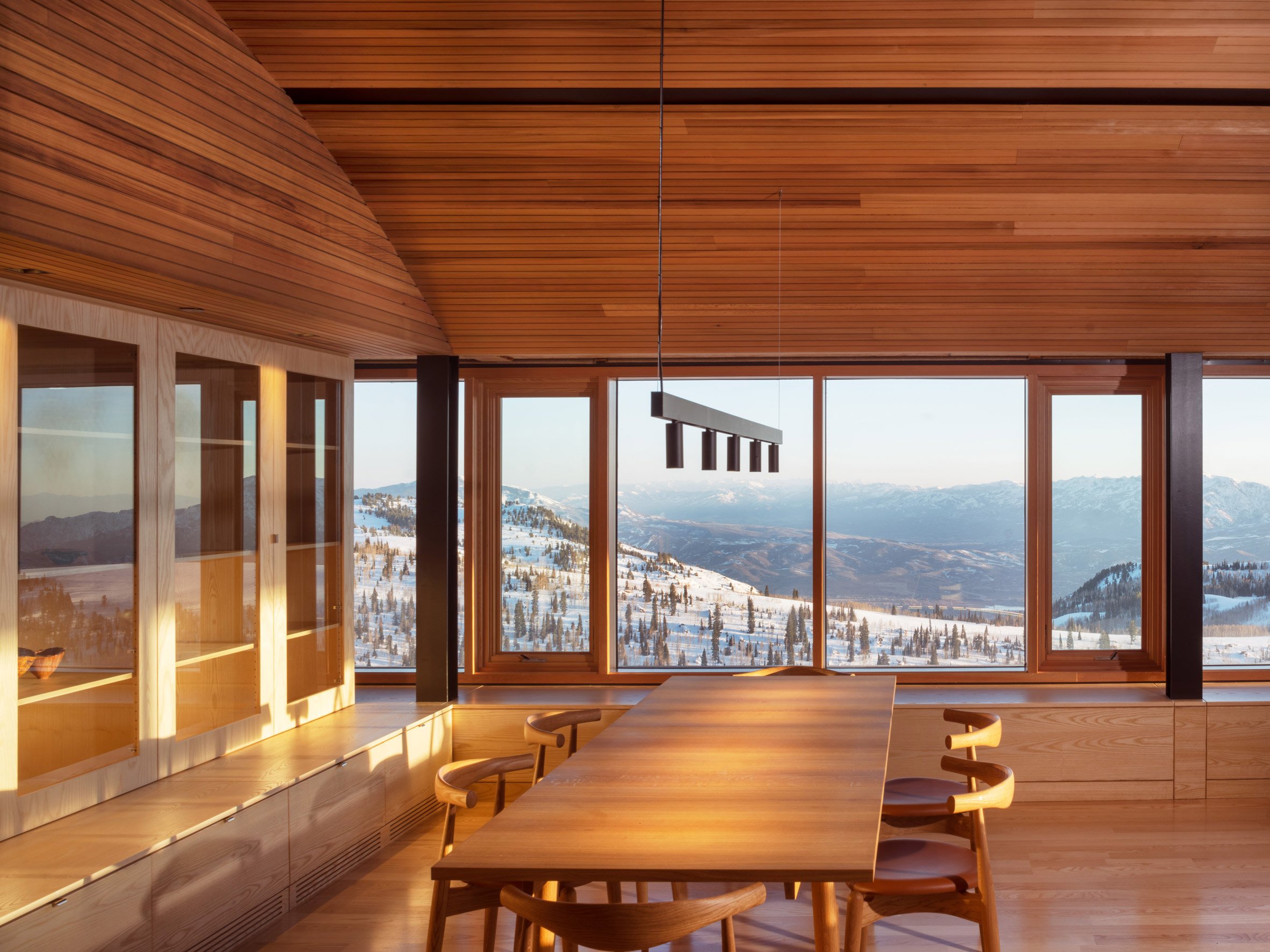 Cedar-clad ceiling