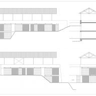 Section and elevation of House in an Olive Grove by Piers Taylor