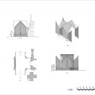 Section, plan and elevation of St Leonard's Church