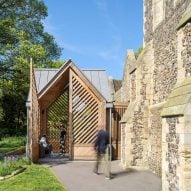 John Puttick Associates expands St Leonard's Church with glulam porch