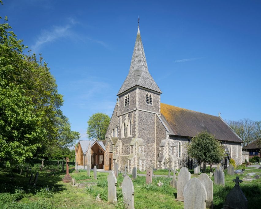 View of St Leonard's Church refurbishment in Sussex