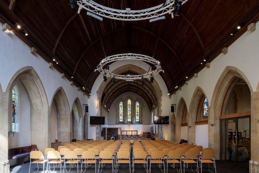 Hall interior within St Leonard's Church