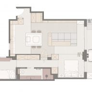 Apartment floorplan Kanso philosophy apartment